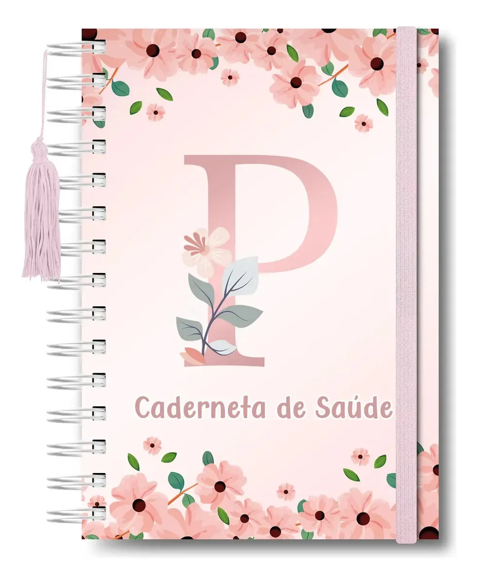 Caderneta De Vacinação Caderno Saúde Menina Rosa Alfabeto P