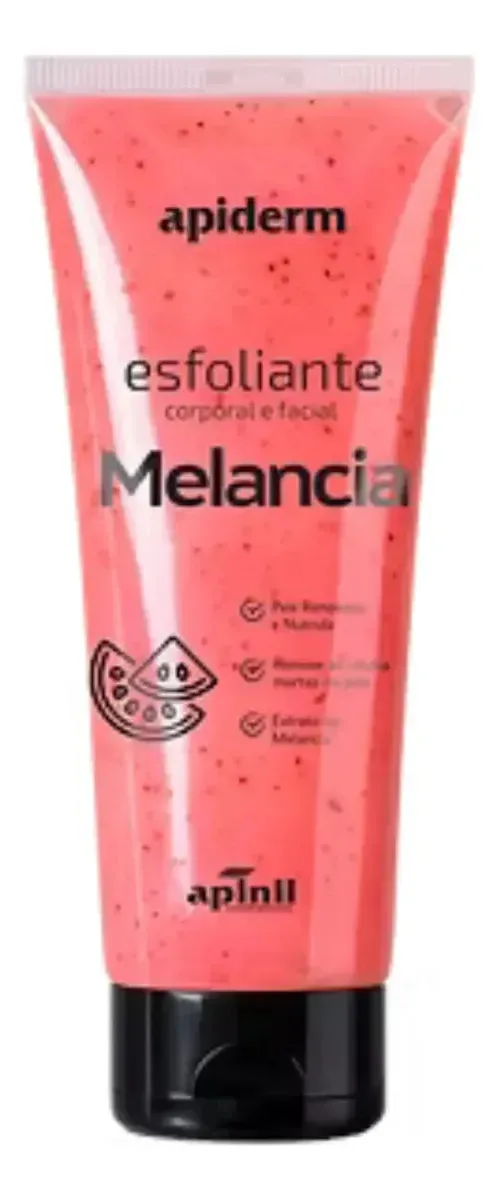 Esfoliantes Corporal E Facial Apiderm 190g Apinil Cosméticos Melancia
