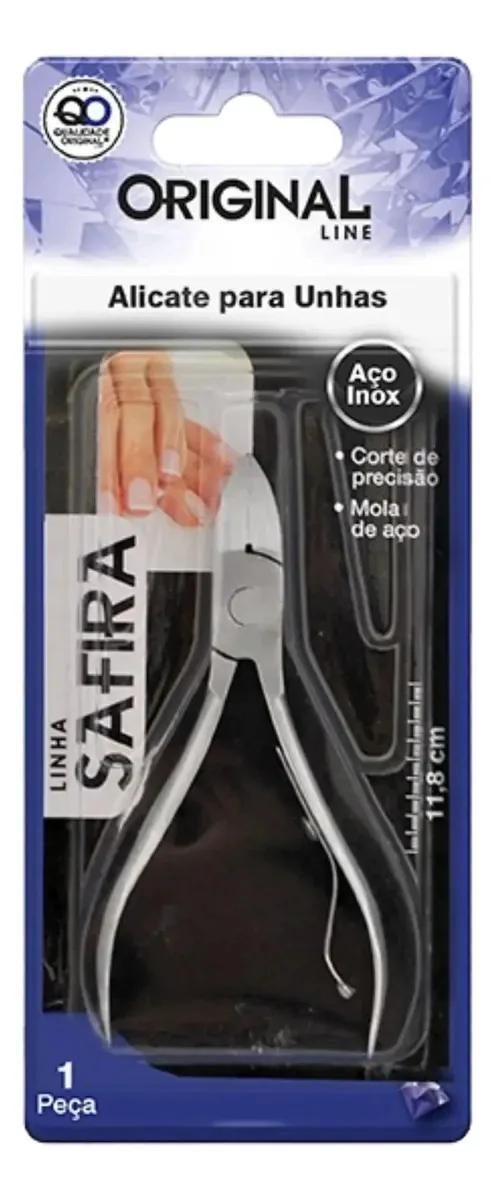 Alicate Para Unhas Aço Inox Safira Sl0691d