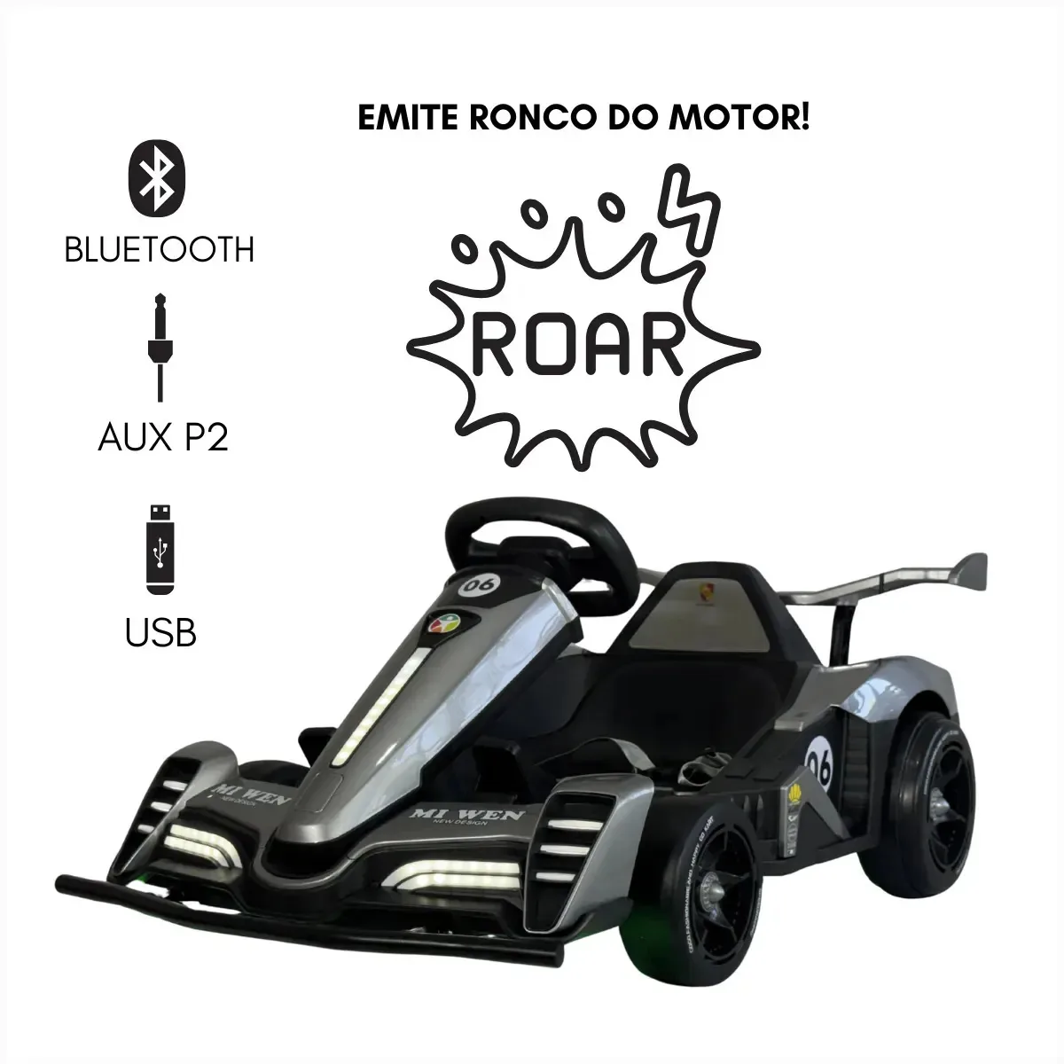Carro Eletrico Infantil Mini Kart 24v Controle Remoto Bvlt