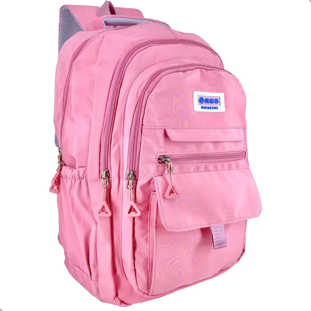 Mochila Escolar Grande Juvenil Notebook Viagem Passeio Cor Pink Desenho Do Tecido Liso
