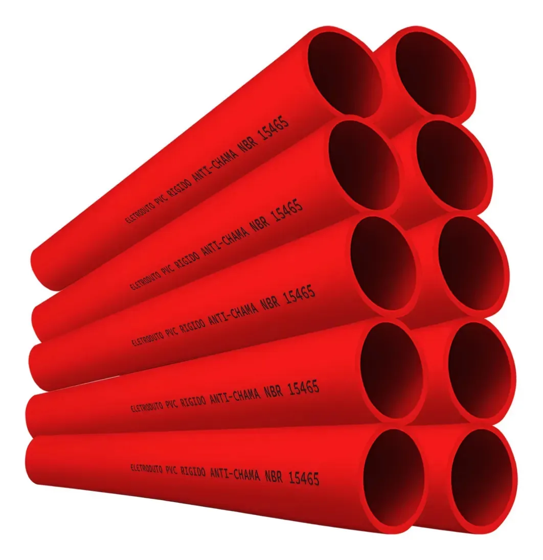 Kit 50 Condulete 3/4 Eletroduto De Sobrepor Vermelho 1 M Pvc