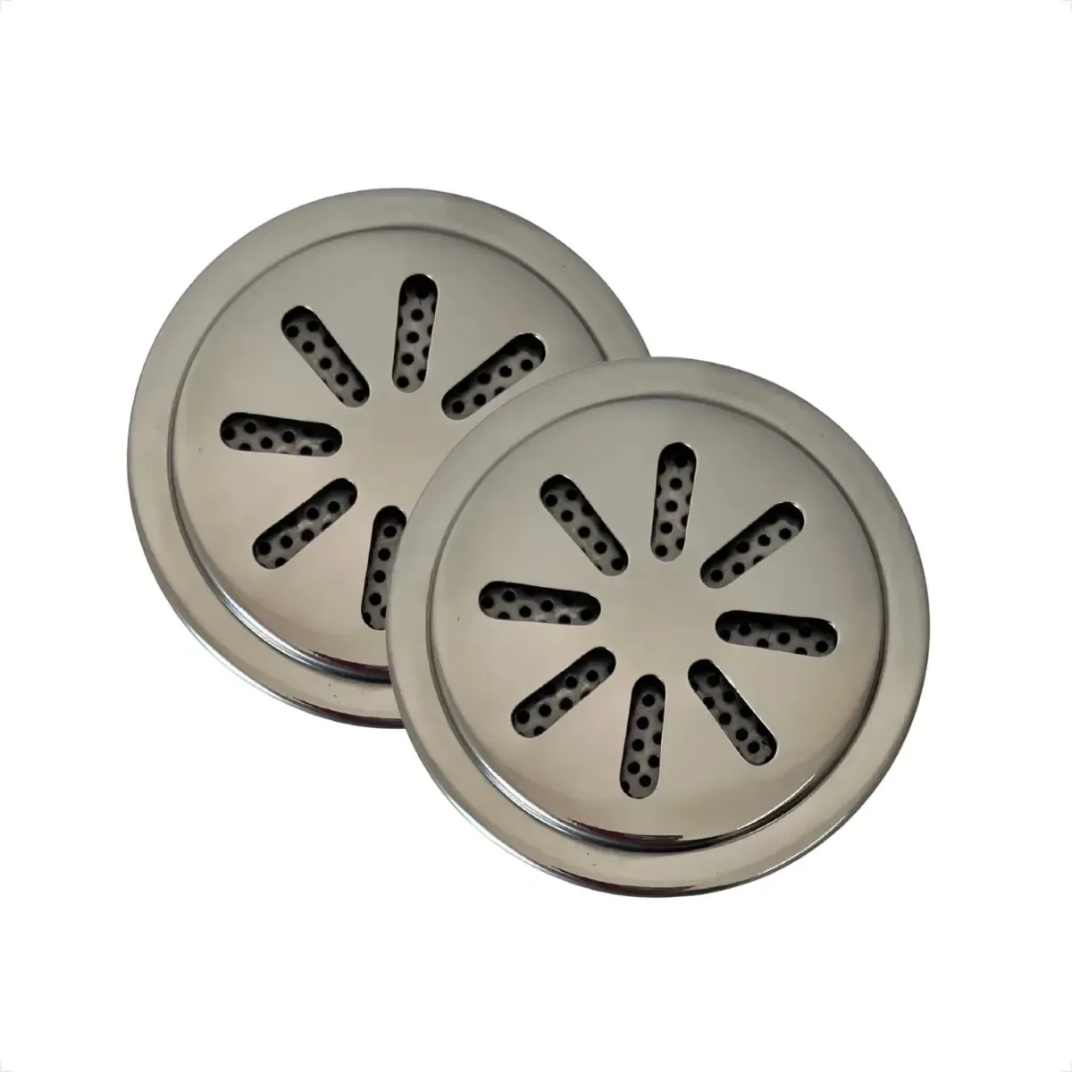 2 Ralos De Parede Piscina Anti Hair Anti Turbilhão Inox 50mm