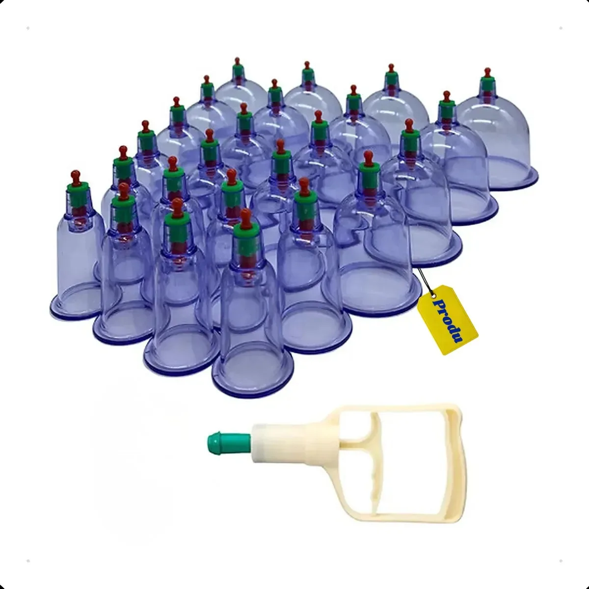 Kit 24 Ventosas Ventosaterapia Sangria Massagem Profissional