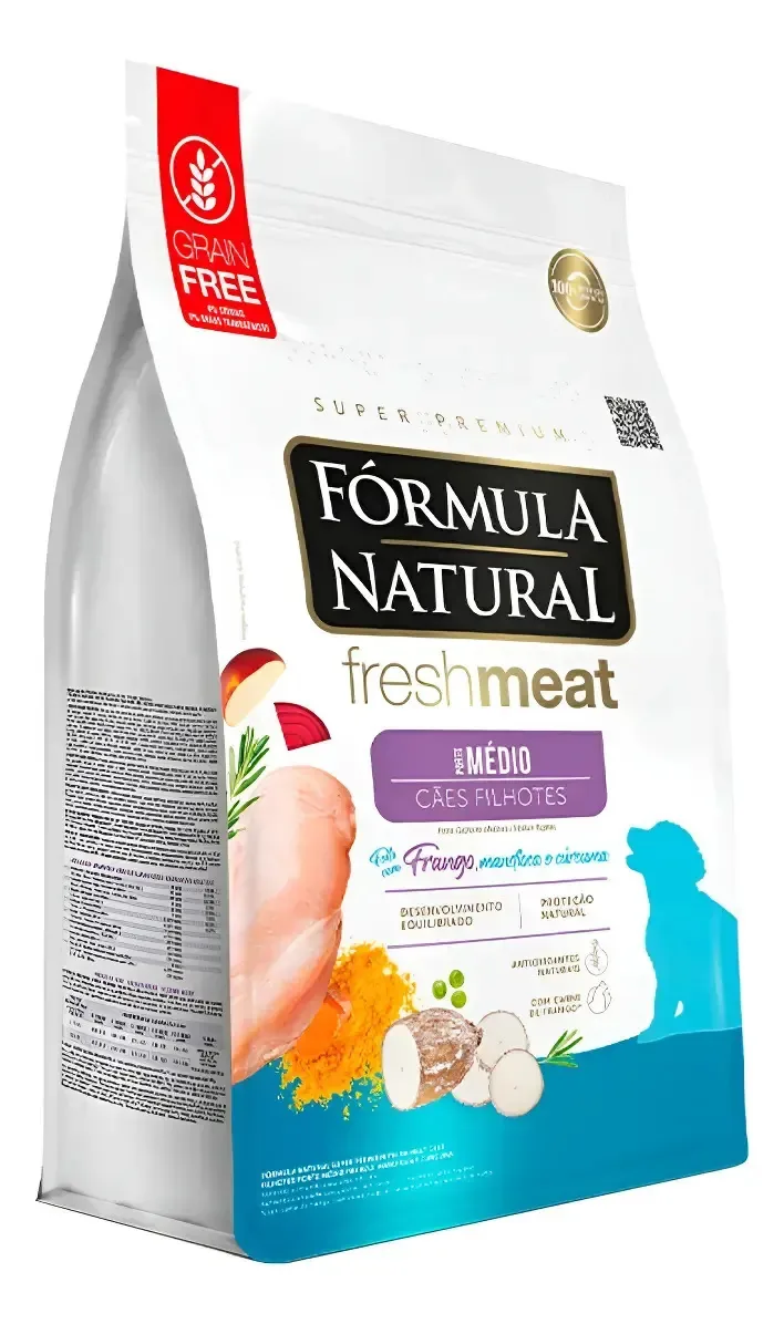 Ração Fórmula Natural Fresh Meat Cão Filhote Raça Média 12kg