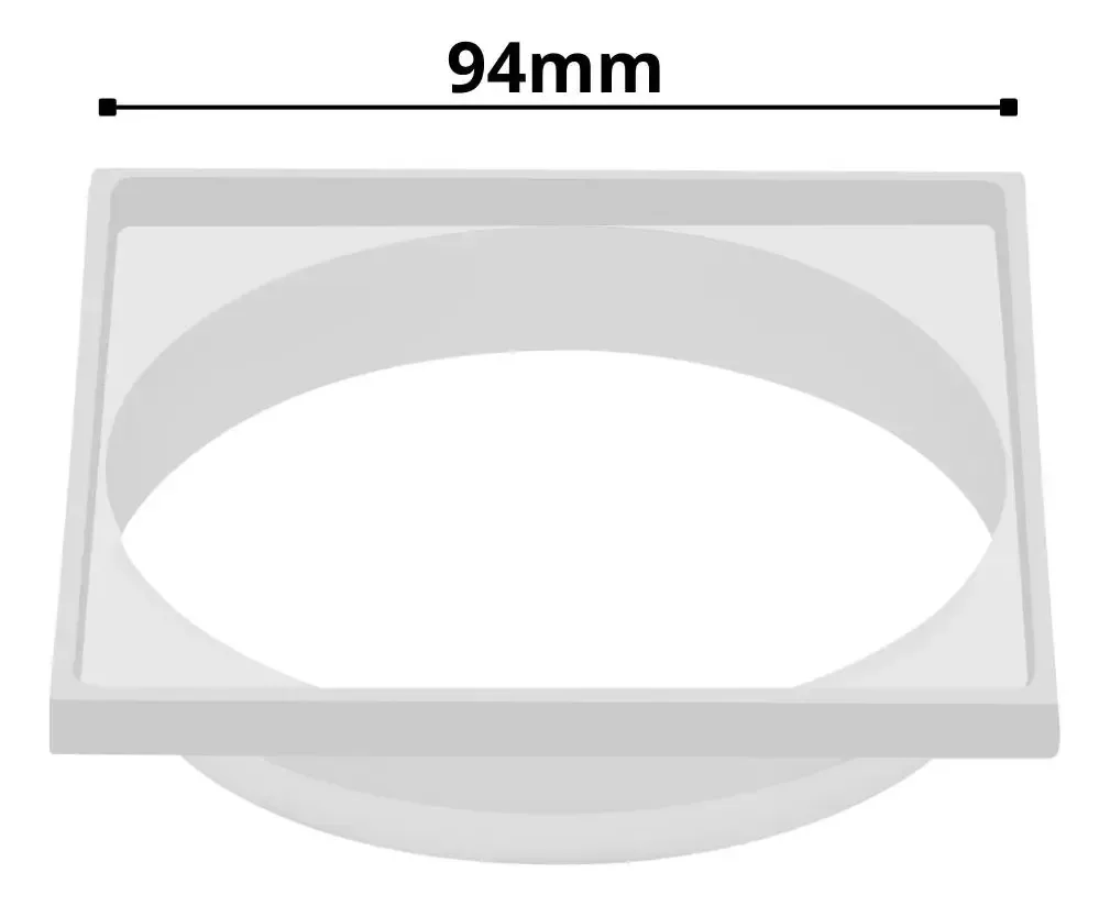 Porta Grelha Quadrado Para Ralos 10x10 Branco Abs - Bto