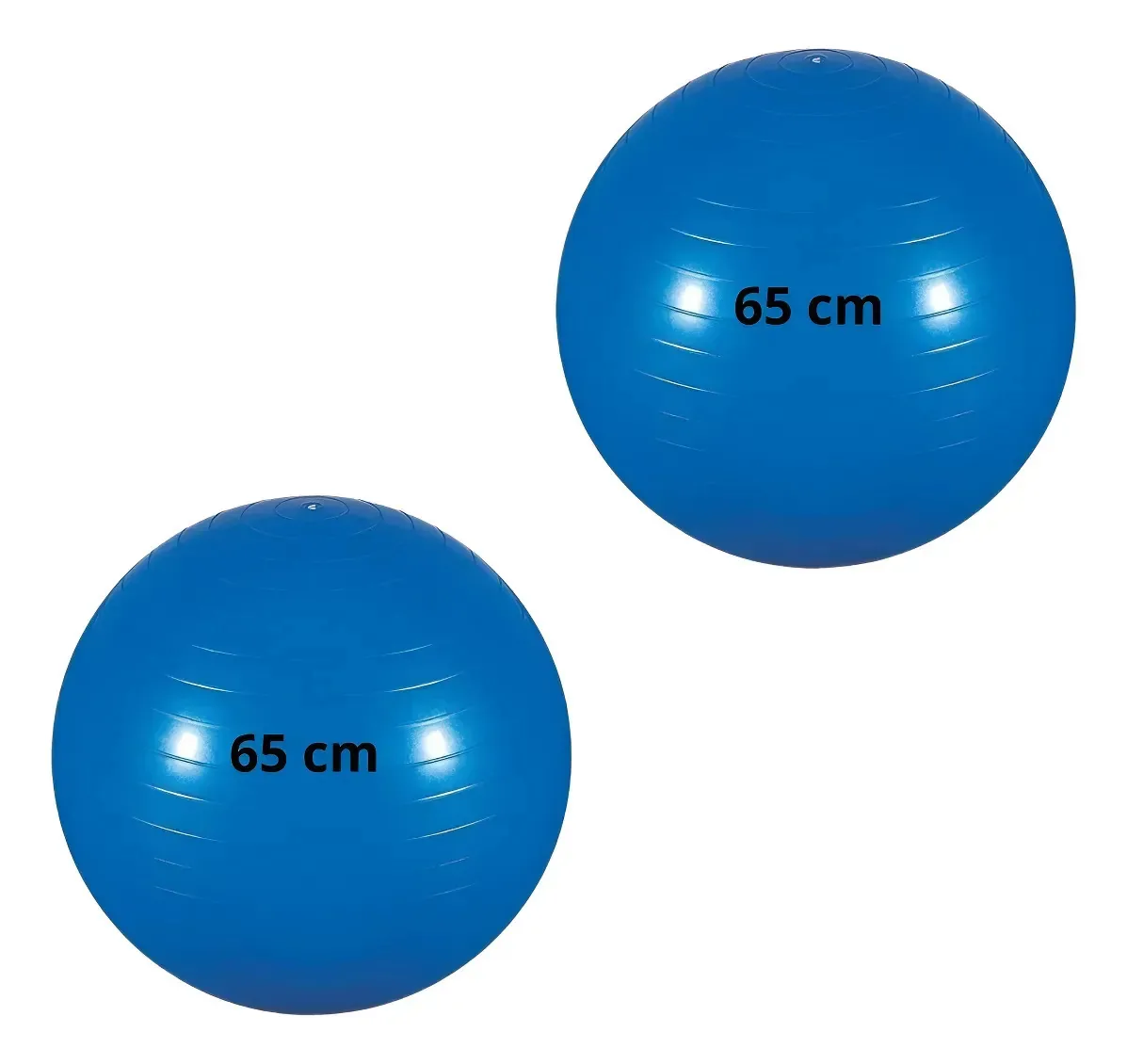 2 Bola Suiça Pilates Fisioterapia 65cm Gestante Funcional Azul