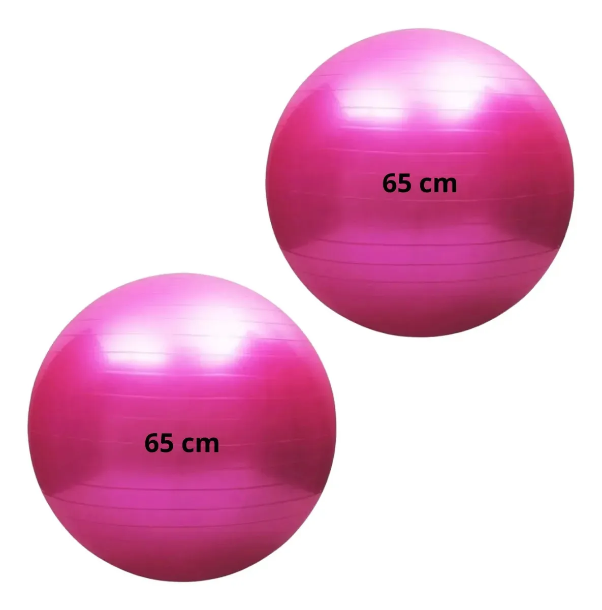 2 Bola Suiça Pilates Fisioterapia 65cm Gestante Funcional Rosa