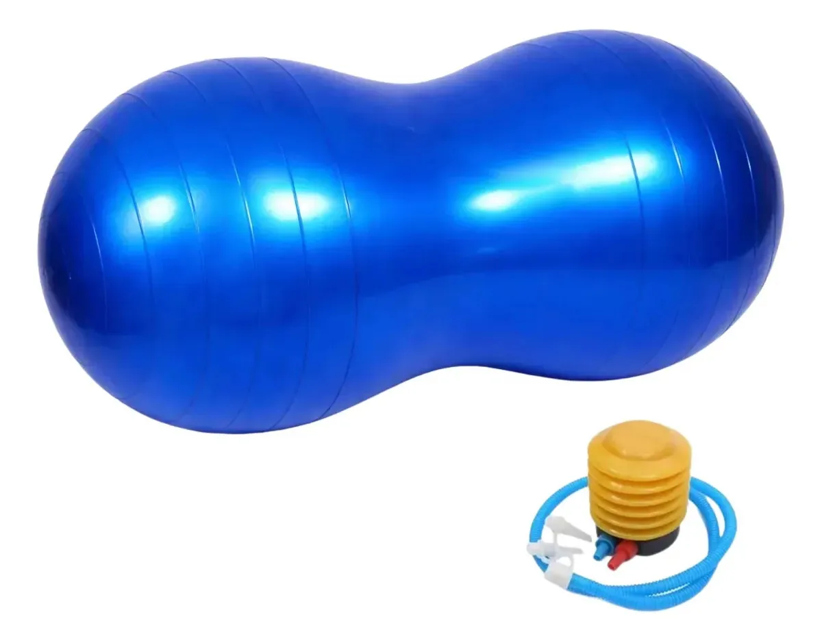 Bola Feijao Pilates Yoga Fisioterapia Fitness Ginastica Core Azul