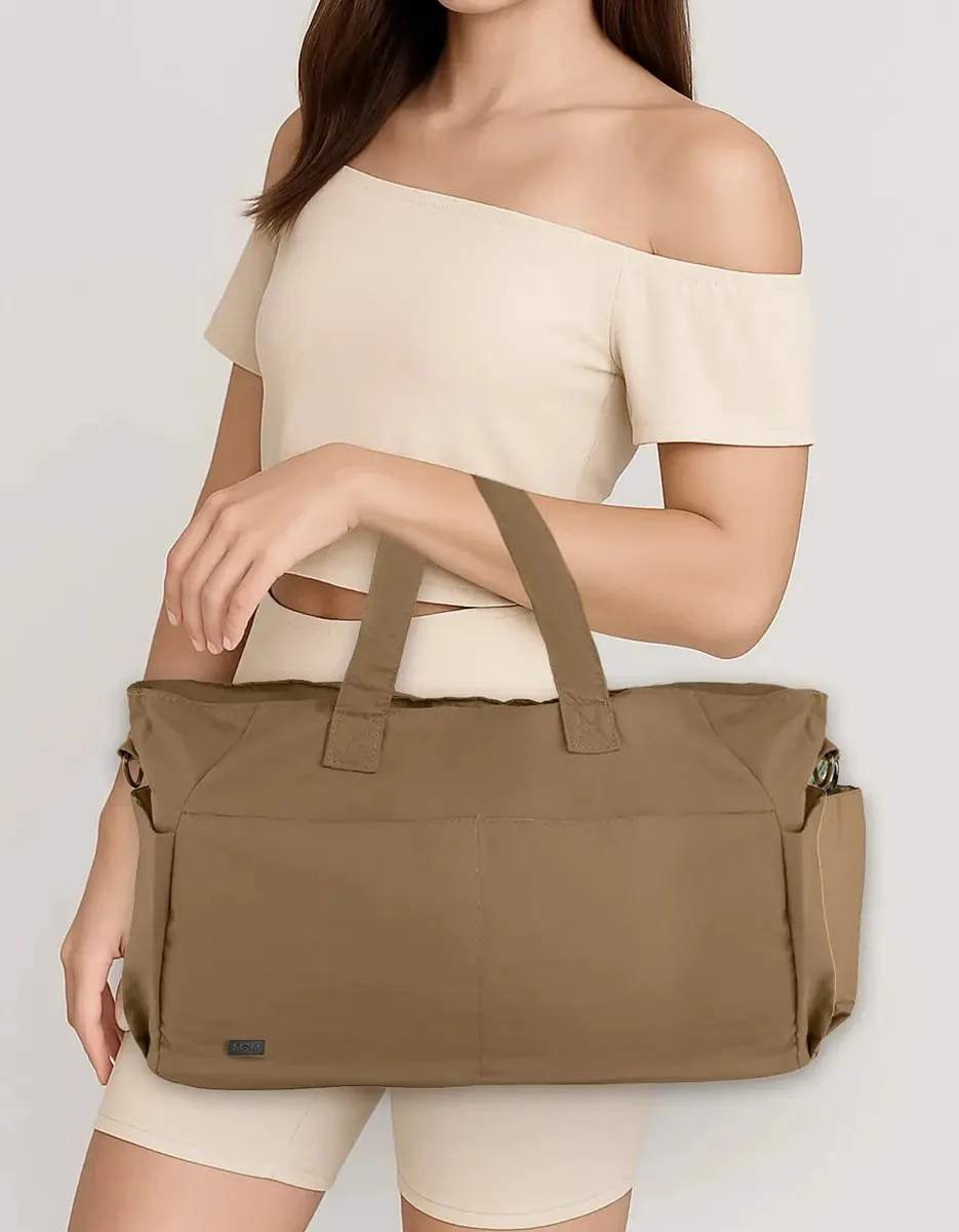 Bolsa Feminina De Ombro Grande Academia Yoga Viagem Passeio Cor Marrom