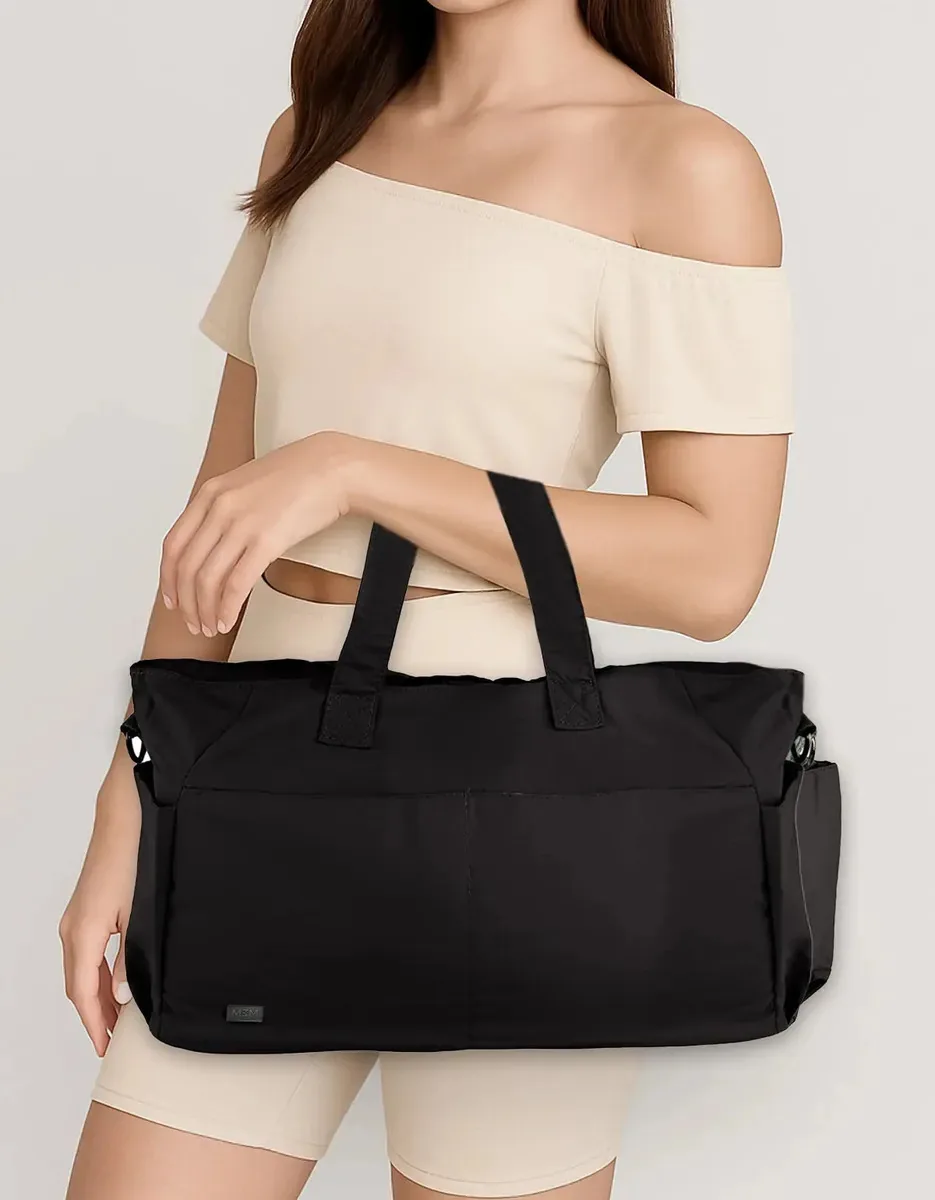 Bolsa Feminina De Ombro Grande Academia Yoga Viagem Passeio Cor Preto