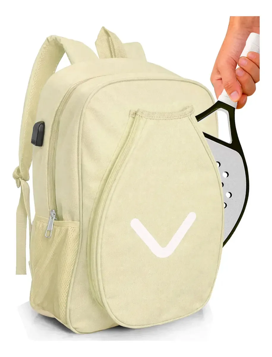 Raqueteira Beach Tennis Padel Badminton Mochila Esportiva Palha
