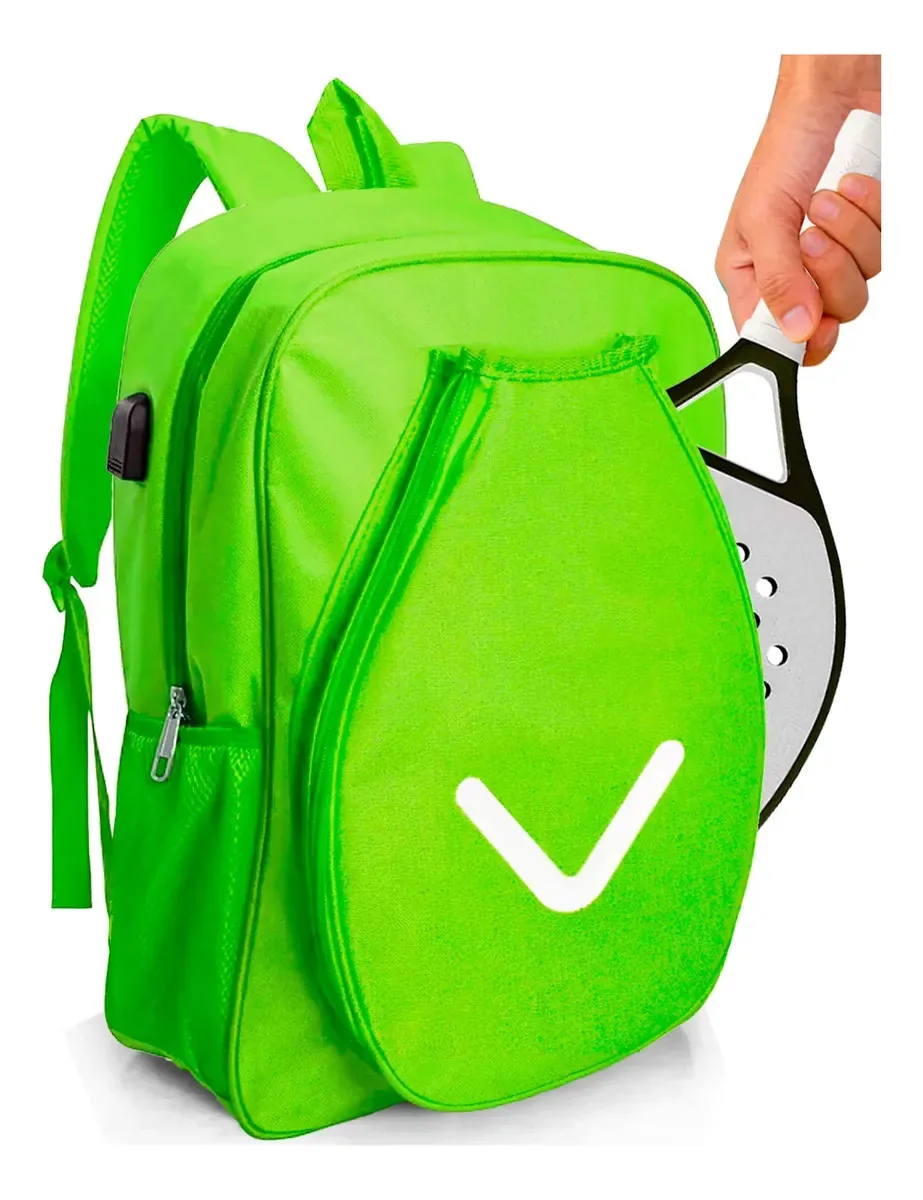 Raqueteira Beach Tennis Padel Badminton Mochila Esportiva Verde