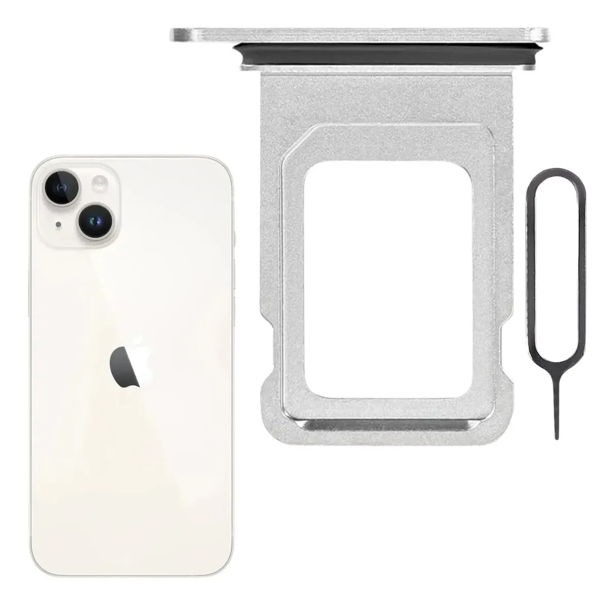 Chave + Gaveta Bandeja De Chip Compatível Com iPhone 14 Branco