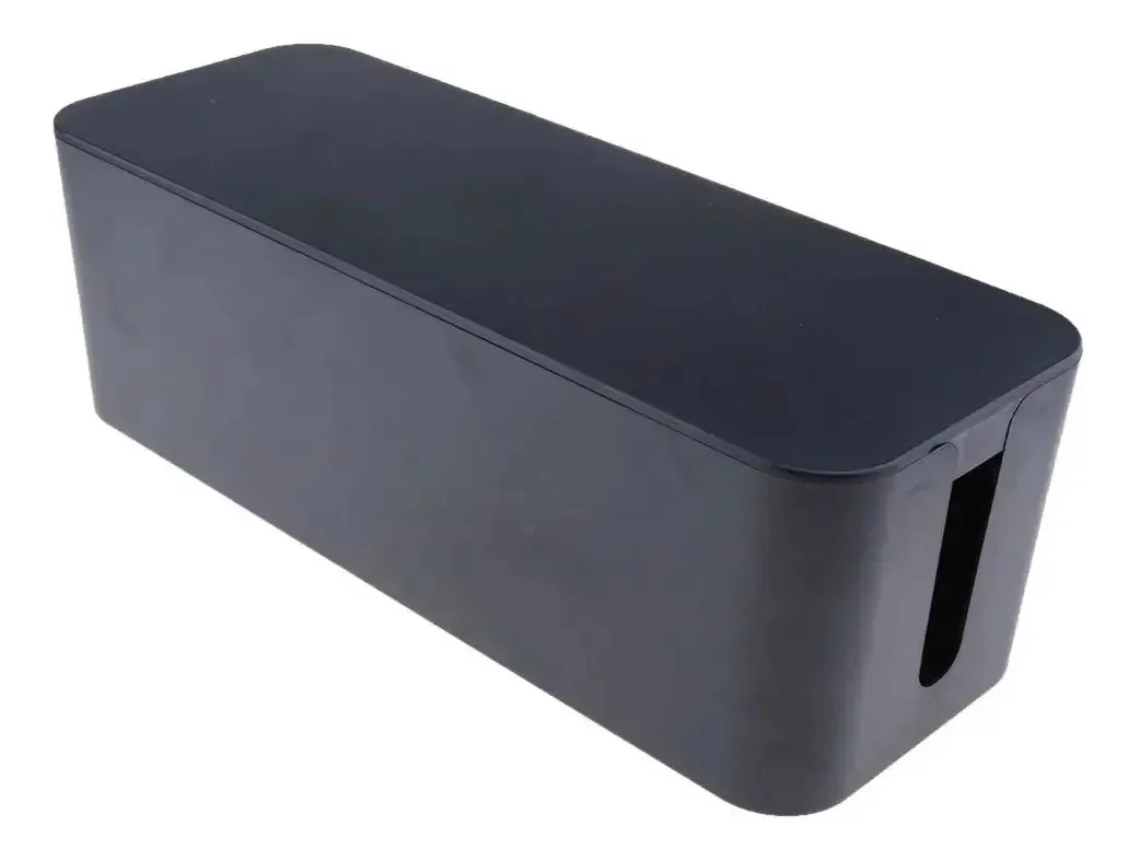 Caixa P Proteger Fios Cabos Organizar Tomadas E Filtros 32cm Cor Preto
