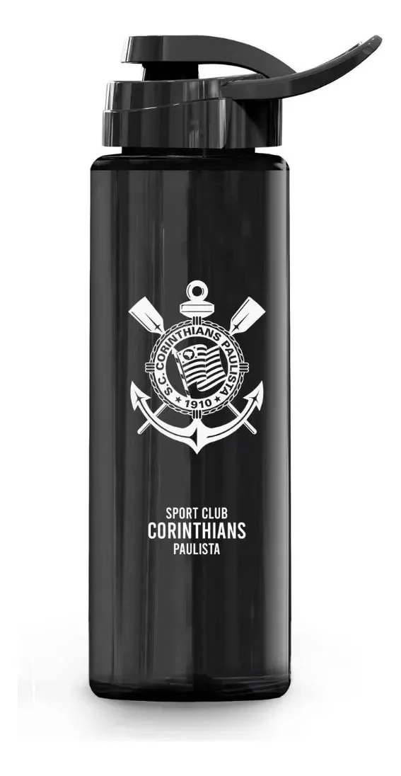 Garrafa Squeeze Corinthians Licenciado 750ml Preto