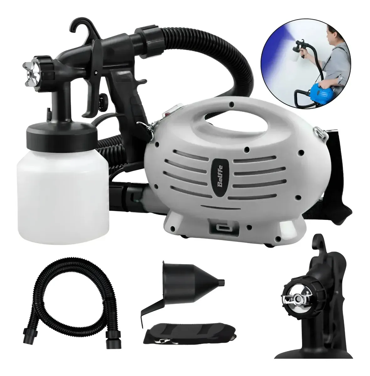 Pistola De Pintura Com Compressor Elétrico 650w