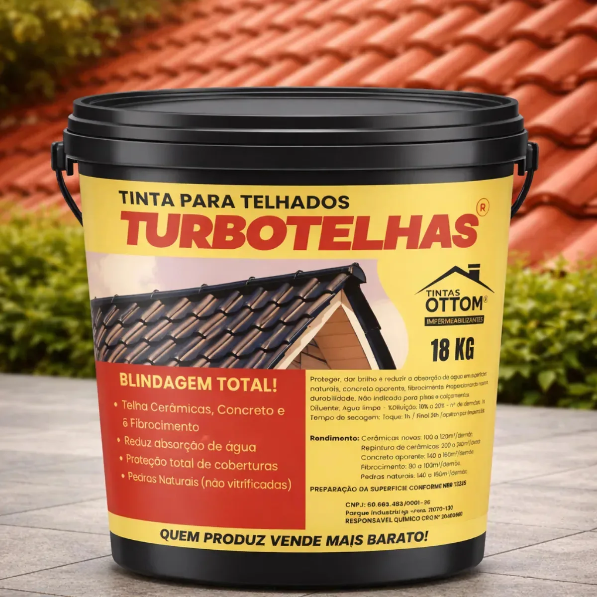 Tinta Ideal Para Telhados, Telhas E Coberturas Branco Fosco