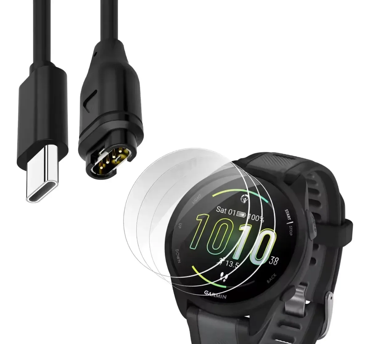 Carregador Para Smartwatch Blance Garmin Pd Preto