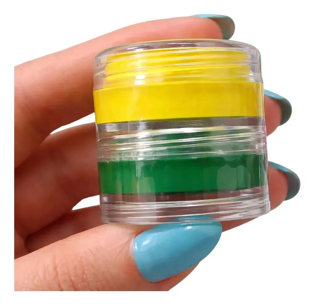 Tinta Facial Cremosa Torre Verde E Amarelo Brasil Amarelo