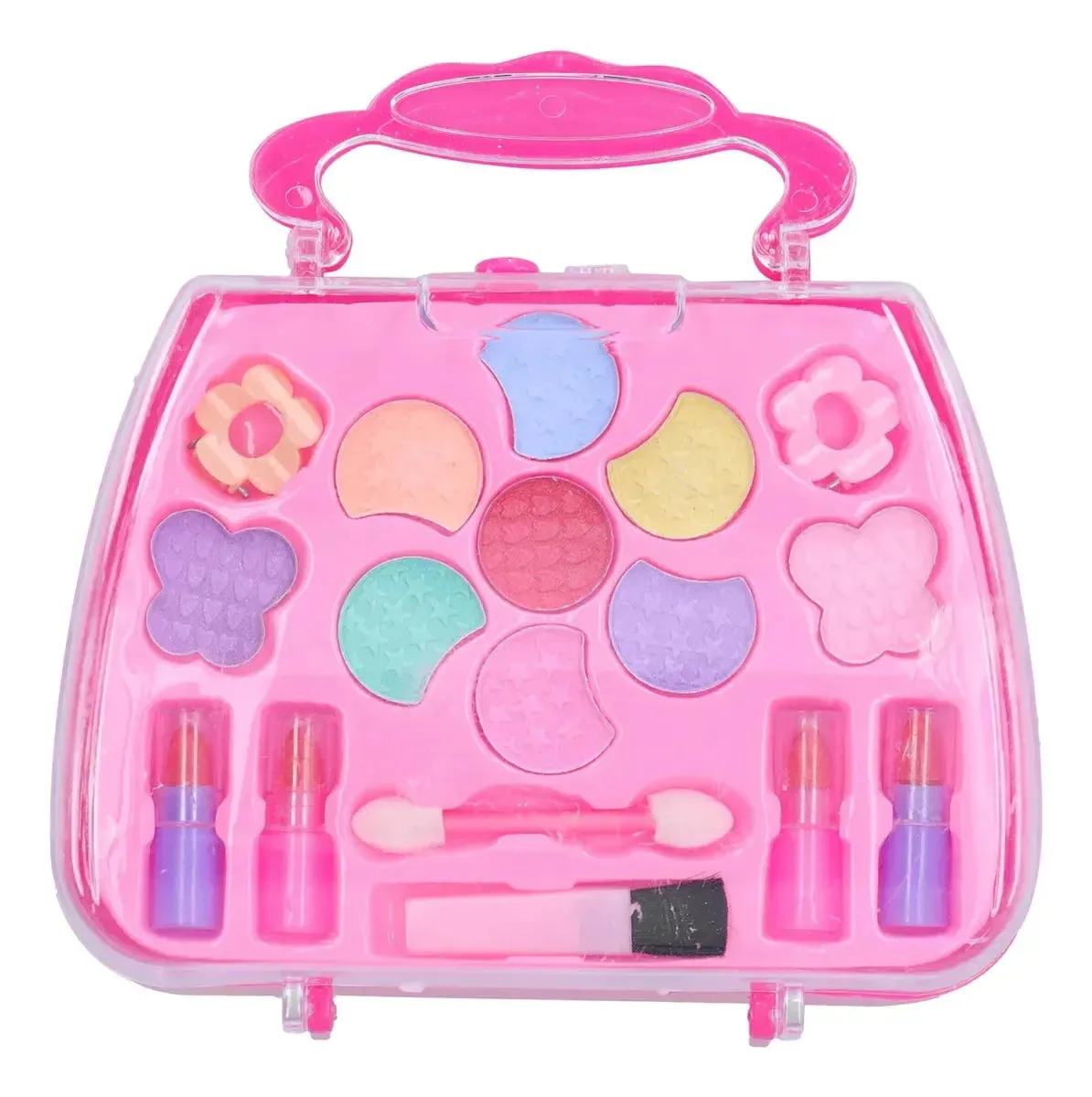 Kit Maquiagem Infantil Menina Estojo Completo Lavavel Brinquedo Beleza Criança Presente Kizumba