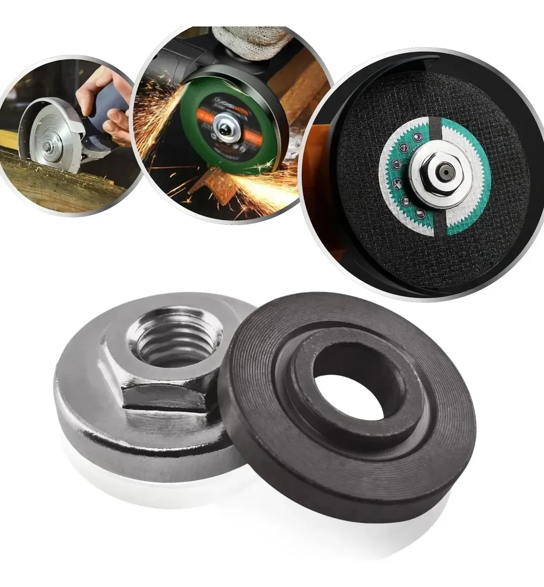 Porca Flange Rosca Aperto M10 Esmerilhadeira Lixadeira Disco