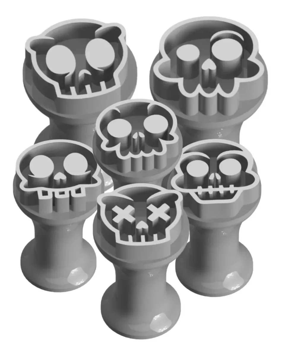 Carimbo Para Doces E Brigadeiro Halloween 6 Peças