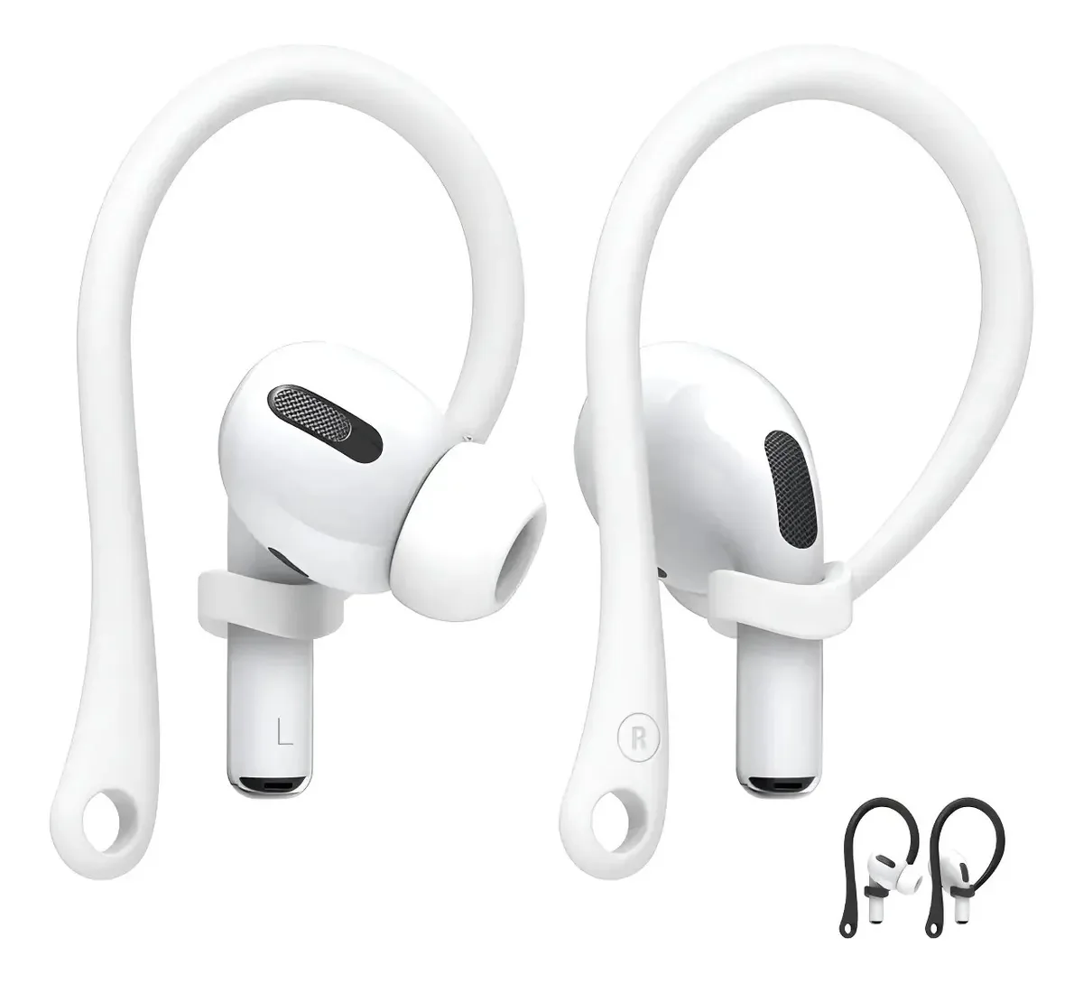 Suporte Fixador Gancho De Orelha Para Fone De Ouvido AirPods Cor Branco