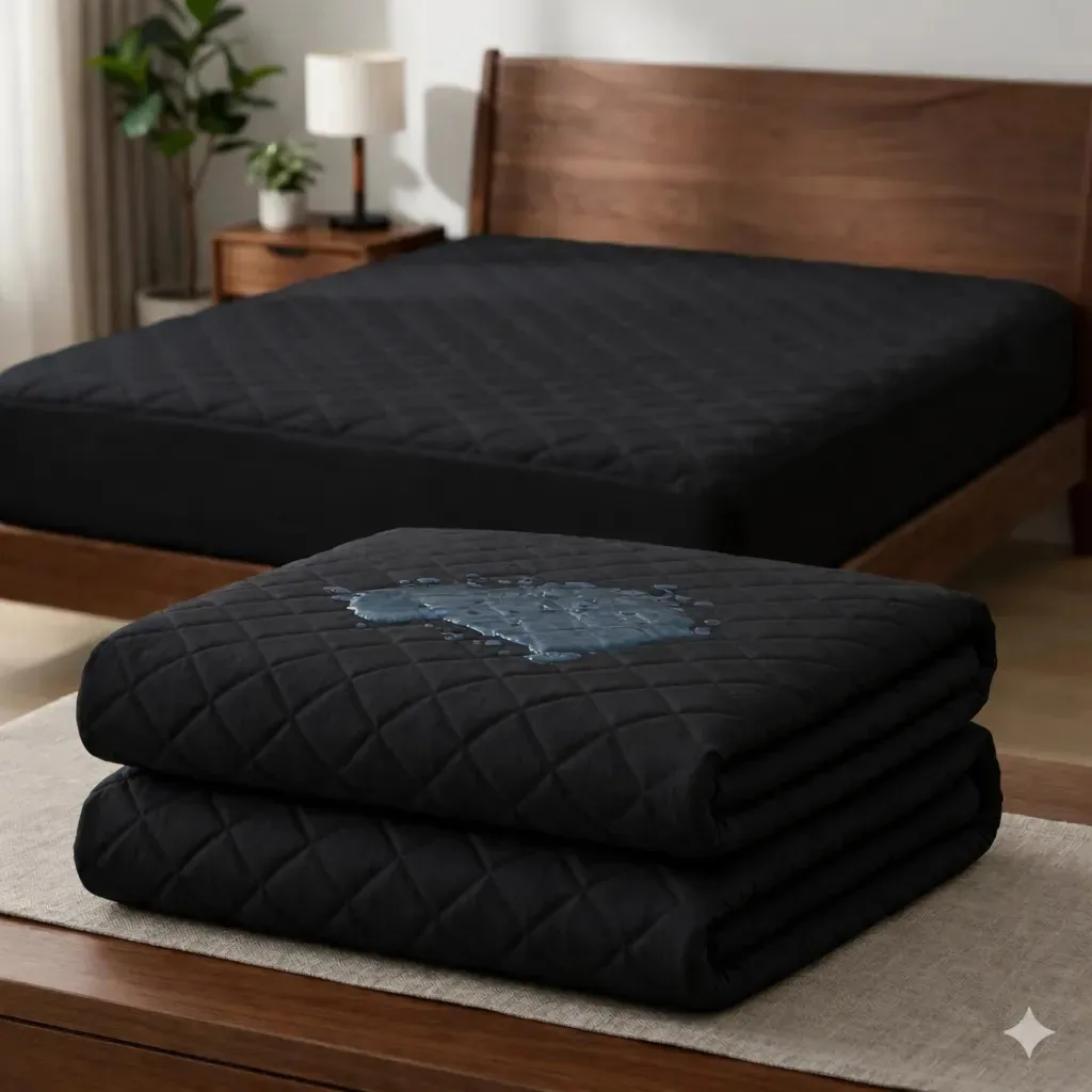 Kit 2 Protetores Colchão Impermeável Casal Matelado Macio Preto Matelado Casal
