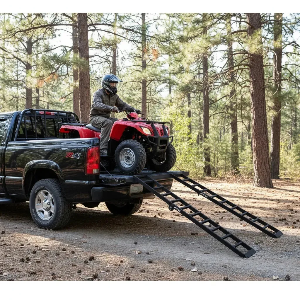 Rampa Quadriciclo Todas Pick-up Universal 400 Kg Preto. Preto