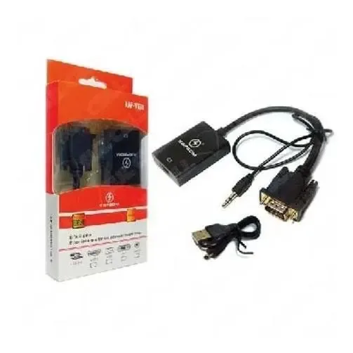 Adaptador Conversor Vga X Hdmi Com Audio E Video (kap-v078)