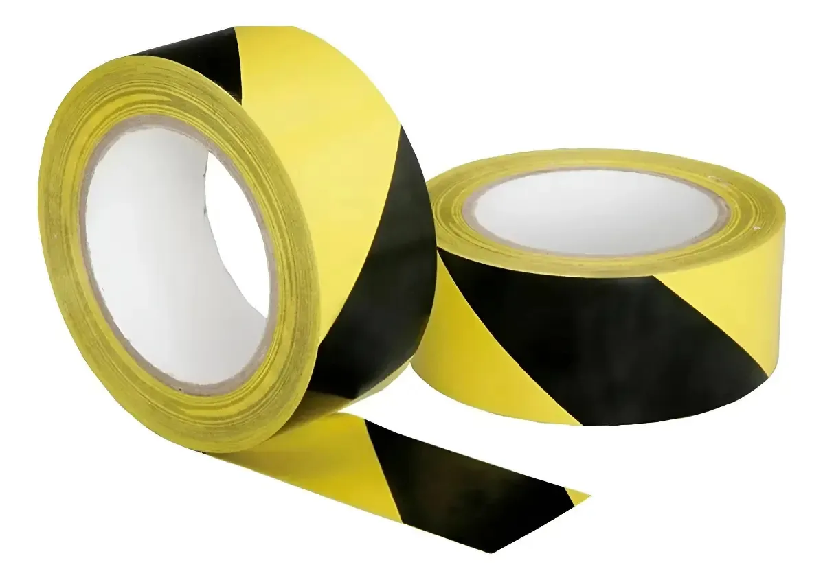 Marcação adesiva Fita de marcação de segurança 48 mm x 17 m, delimitação amarela