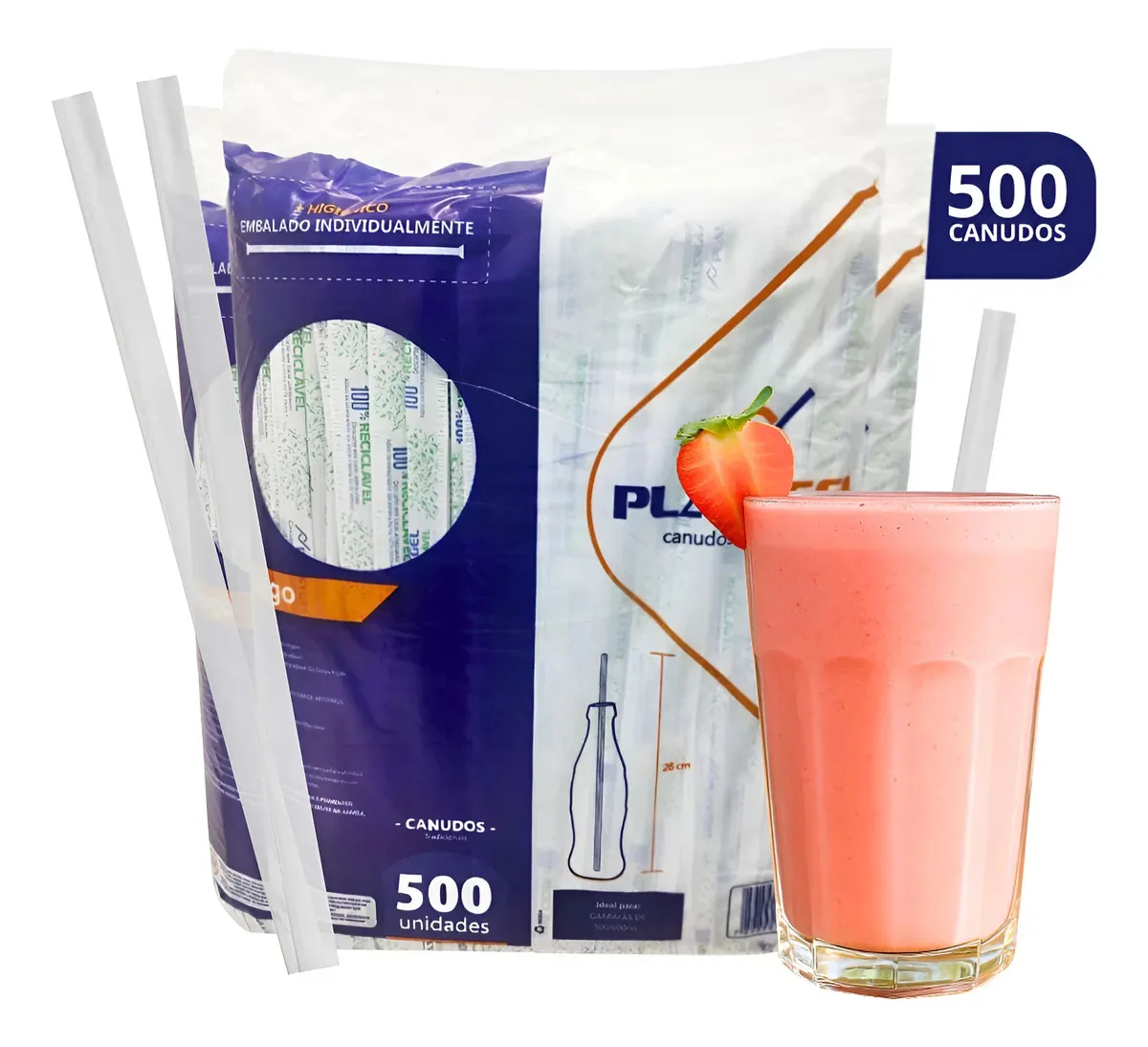 Canudo Bio Suco 500un