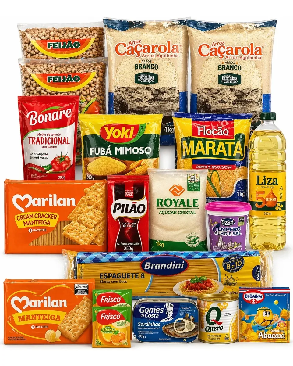 Cesta Básica 18 Itens Completa | Alimentos Essenciais + Economia
