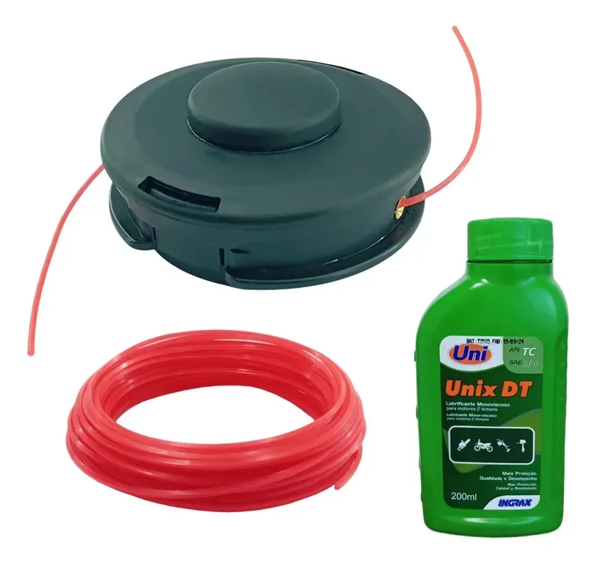 Carretel Fio 3mm Rosca M12x1 Rocadeiras Stihl 120 86 106 108 Preto