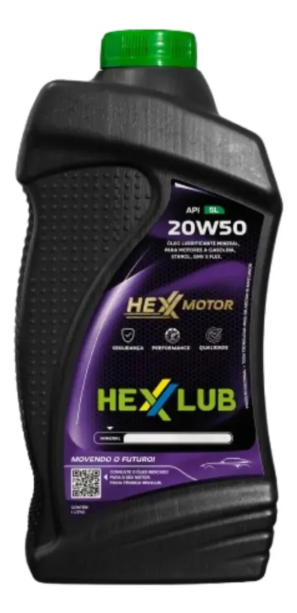 Óleo Motor Hexxlub mineral 20w-50 Api Sl 1l