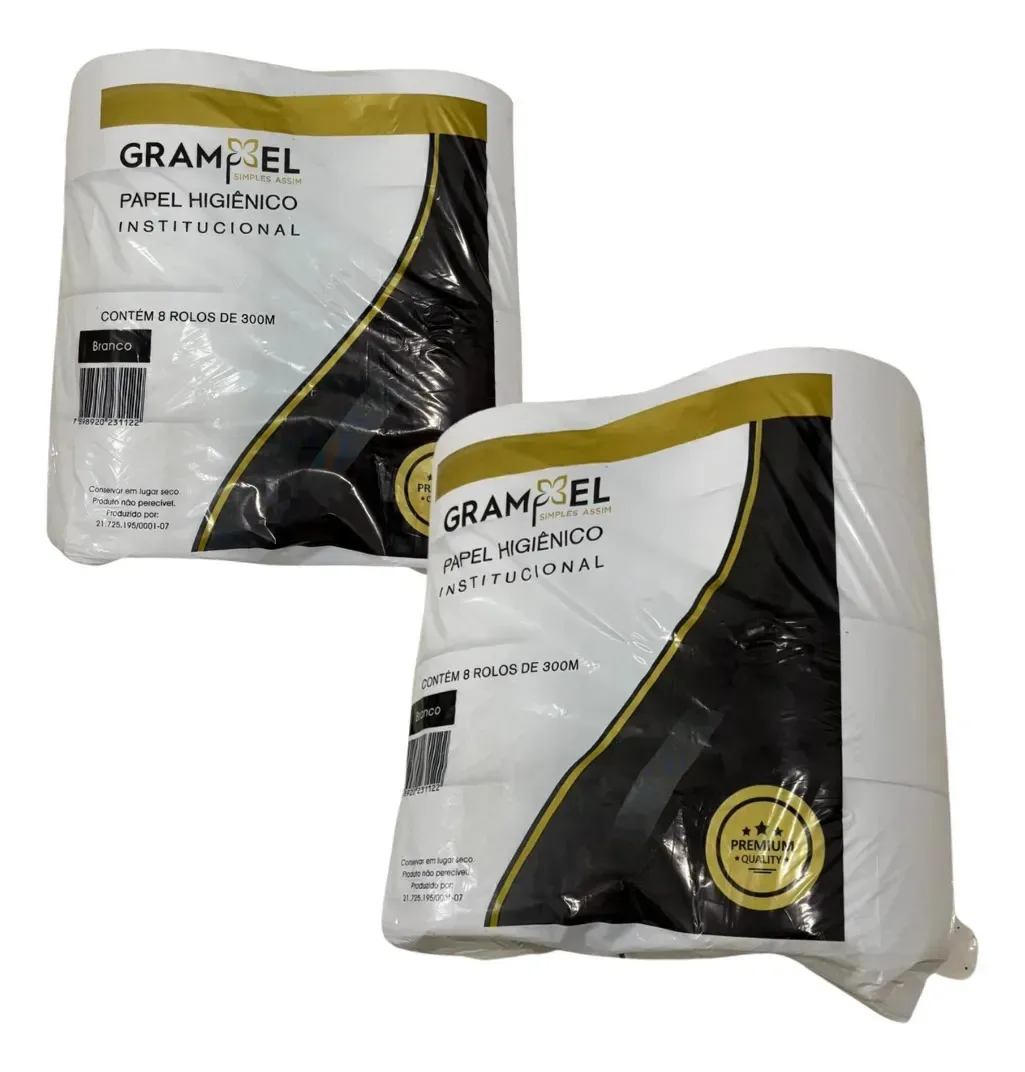 Papel Higiênico Rolão Branco 300mts Grampel