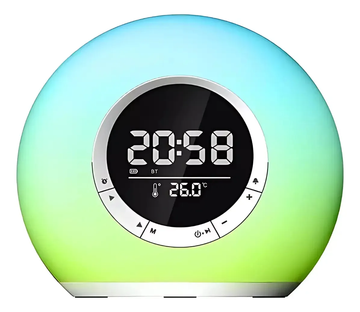 Rádio Relógio Despertador Caixa Som Bluetooth Luz Qualidade1