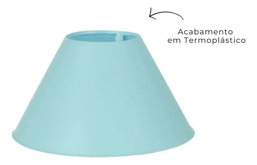 Cúpula De Abajur Pequena Termoplástica Infantil Cor Azul Bebê Cupula abajur pequena