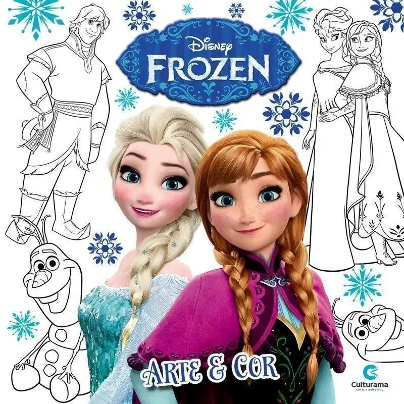 Livro Para Colorir Infantil Arte Frozen Pt 1 Un