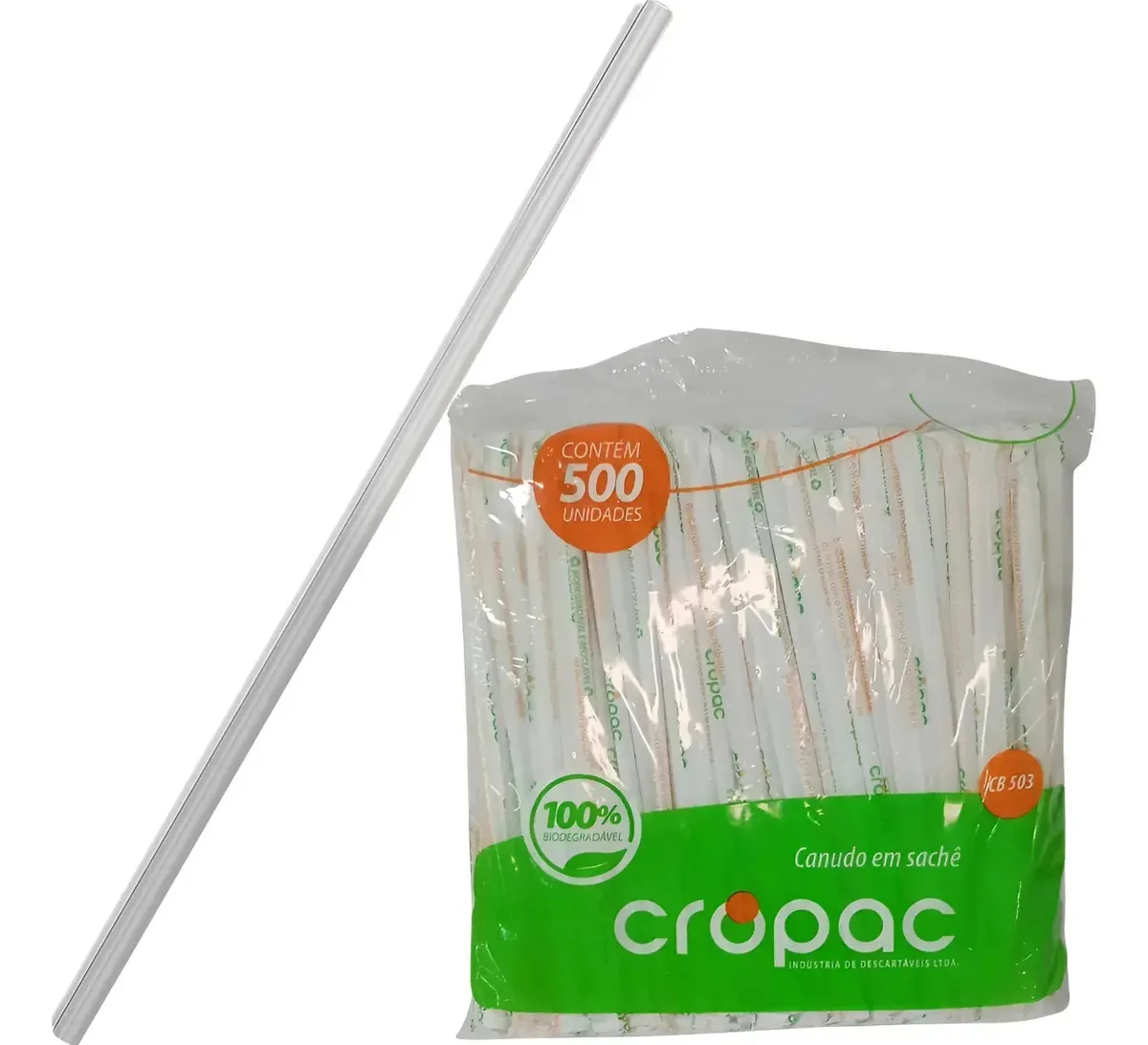 Canudo Cropac 5mm M Shake C500 20,5cm