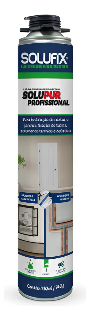 Espuma Expansiva Solupur Pro Pistola Solufix 750ml/740g