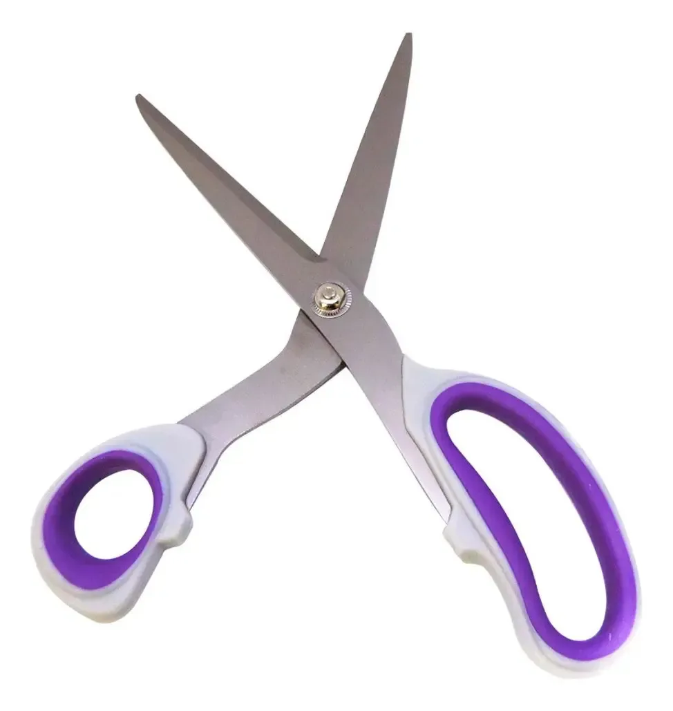 Tesoura De Costura Titanium Plus Roxo E Branco