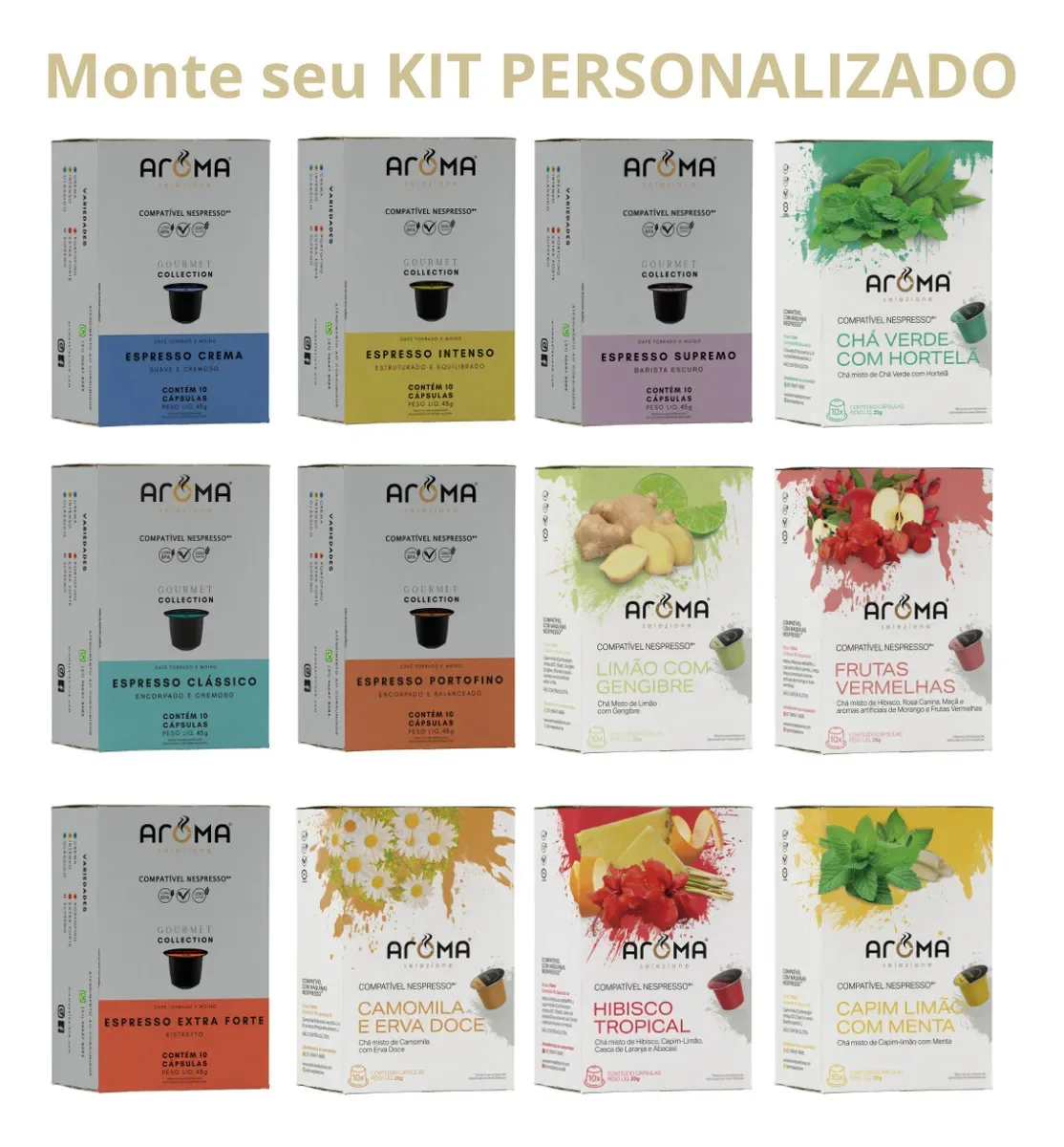 120 Cápsulas Aroma Personalizado - Cápsulas Para Nespresso