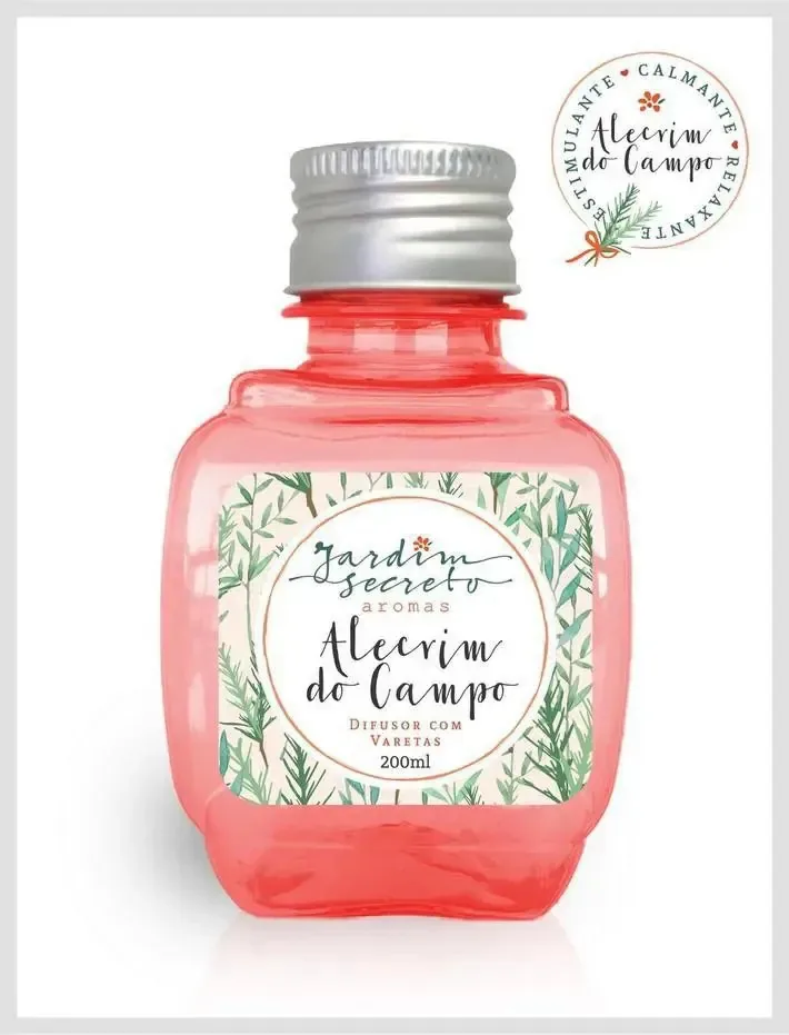 Difusor De Aromas Com Varetas Alecrim Do Campo - 200ml
