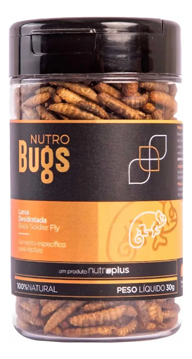 Nutro Bugs Larva Desidratada Para Répteis 30g