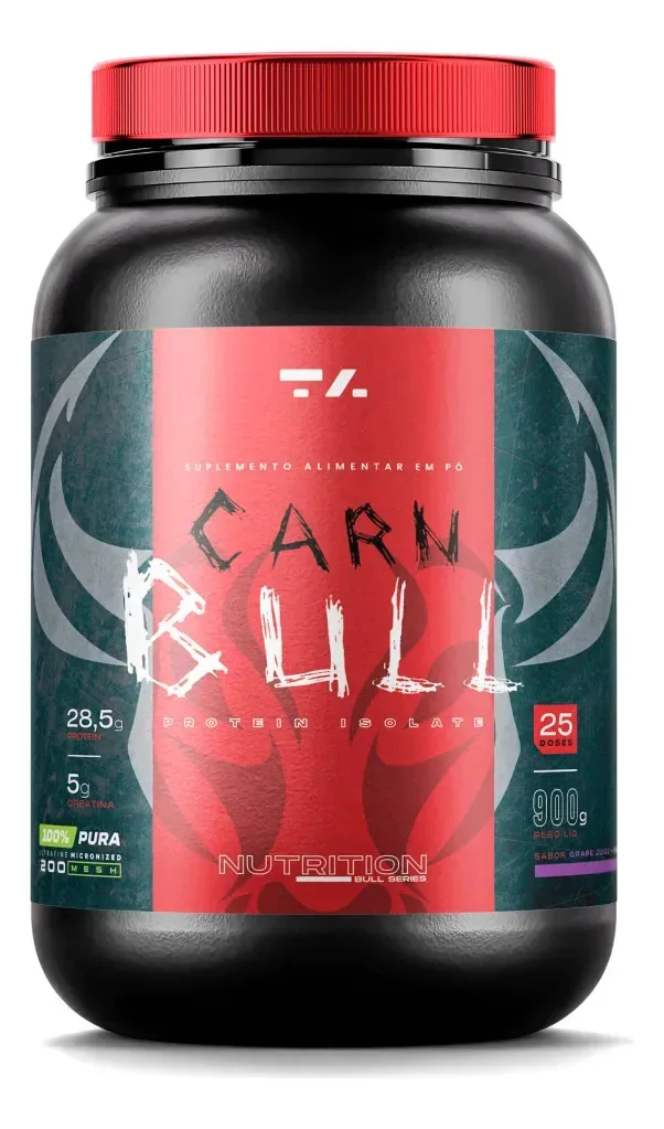 Carnbull Proteína Isolada Da Carne Ta Suplementos 900g Sabor Uva