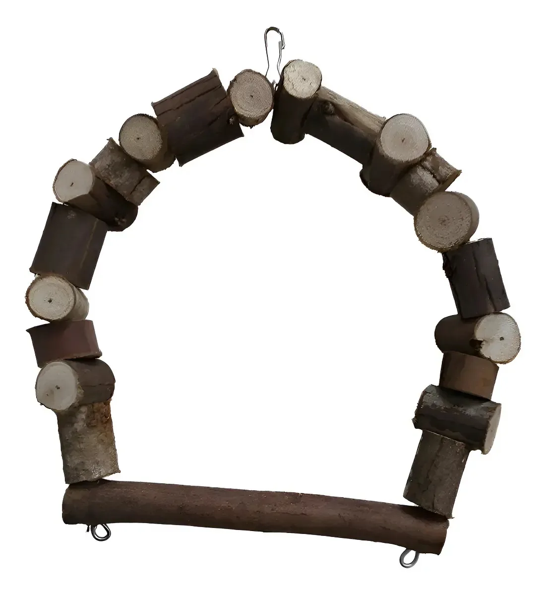 Brinquedo Para Aves Arco Eucalipto M Madeira Natural