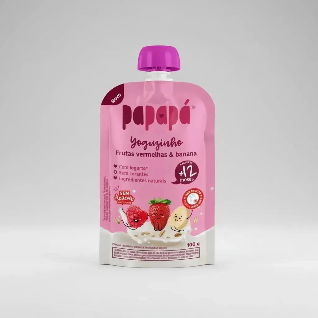 Papinha Papapa Yoguzinho Frutas Vermelhas E Banana à Partir 12 Meses 100g
