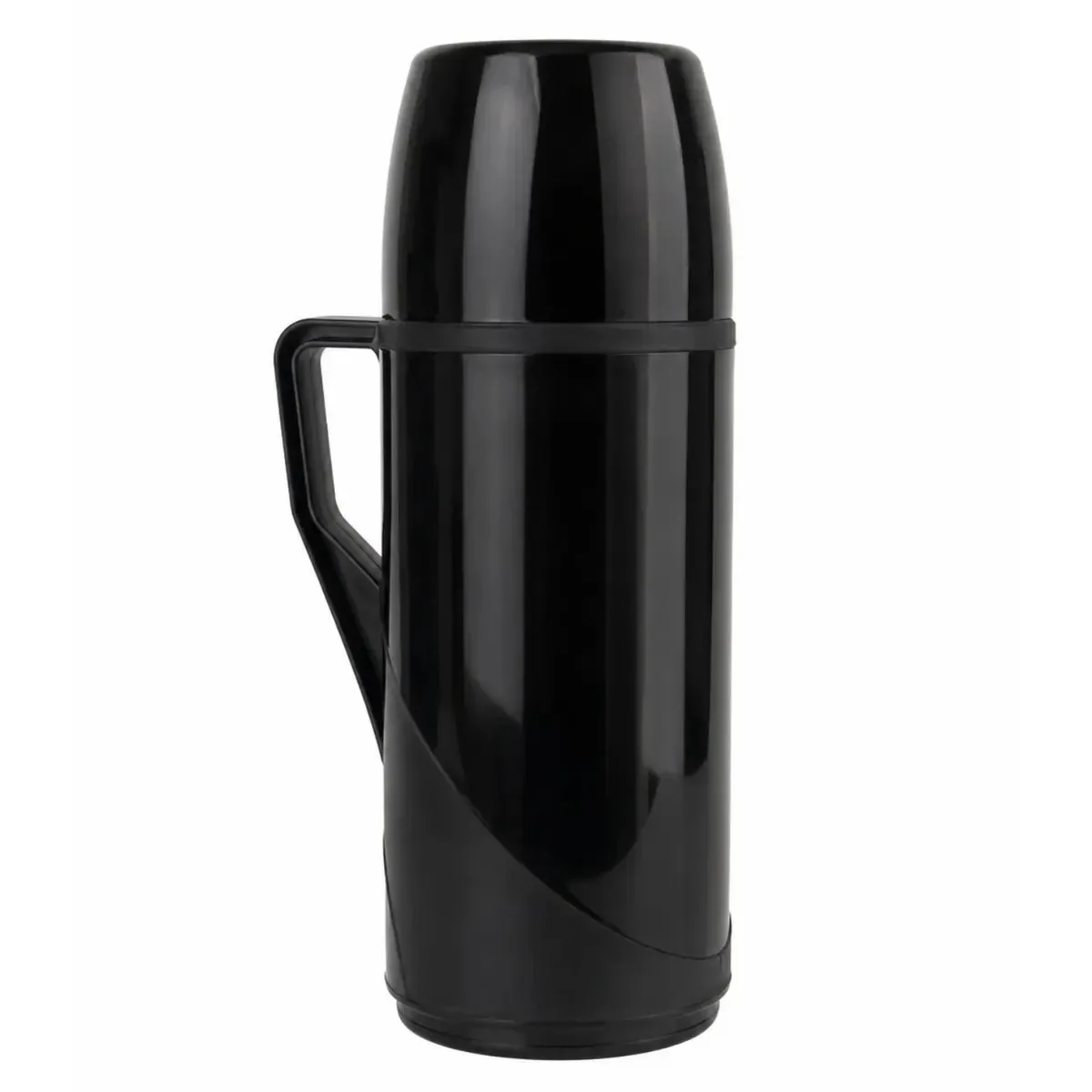 Garrafa Térmica 500ml Café Chá Chimarrão Tampa Copo Rosca Vedação Portátil Preta Escritório Viagem Bebidas Quentes